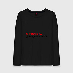 Лонгслив хлопковый женский Toyota Premio, цвет: черный