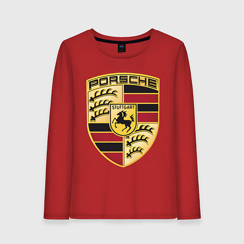 Женский лонгслив Porsche / Красный – фото 1