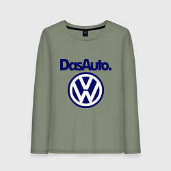 Лонгслив хлопковый женский Volkswagen Das Auto, цвет: авокадо