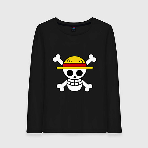 Женский лонгслив Флаг Луффи / Черный – фото 1