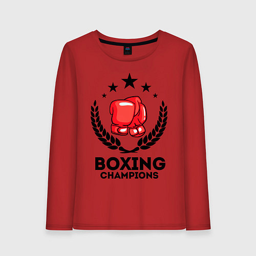 Женский лонгслив Boxing Champions / Красный – фото 1