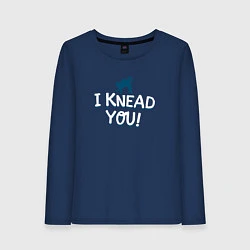 Лонгслив хлопковый женский I knead you, цвет: тёмно-синий