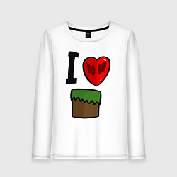 Лонгслив хлопковый женский I love Dilleron, цвет: белый