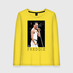 Лонгслив хлопковый женский Queen: Freddie, цвет: желтый