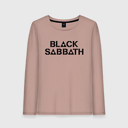 Лонгслив хлопковый женский Black Sabbath, цвет: пыльно-розовый