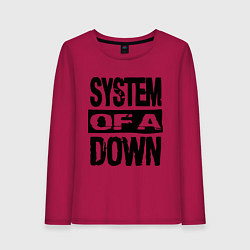 Лонгслив хлопковый женский System Of A Down, цвет: маджента