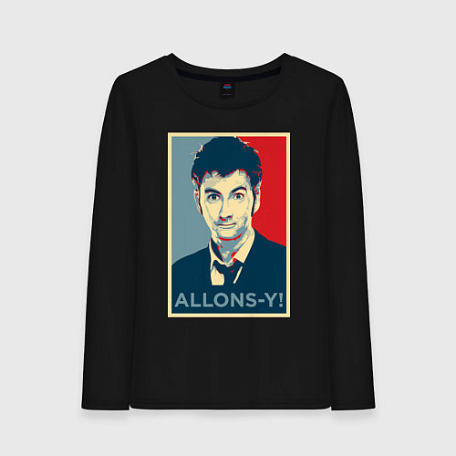 Женский лонгслив Allons-y Poster / Черный – фото 1