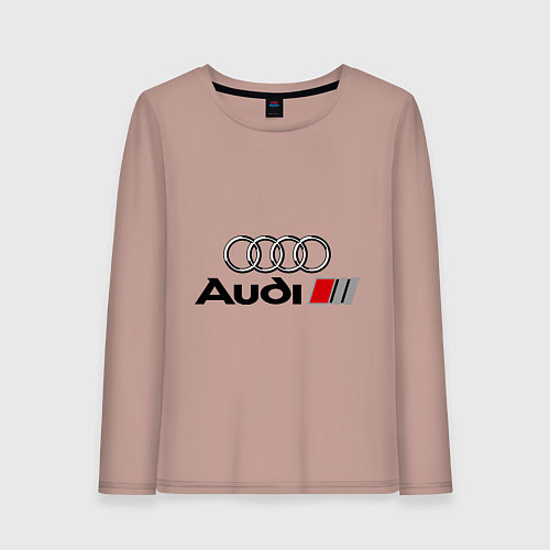 Женский лонгслив Audi / Пыльно-розовый – фото 1