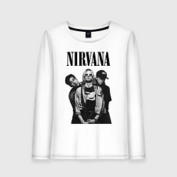 Лонгслив хлопковый женский Nirvana Group, цвет: белый