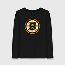 Лонгслив хлопковый женский Boston Bruins, цвет: черный