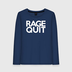 Лонгслив хлопковый женский Rage Quit, цвет: тёмно-синий