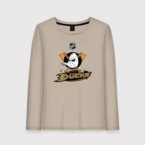 Женский лонгслив NHL: Anaheim Ducks / Миндальный – фото 1