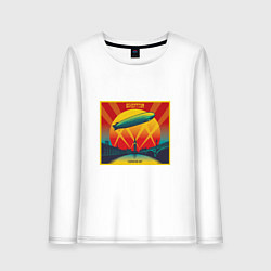 Лонгслив хлопковый женский Led Zeppelin, цвет: белый