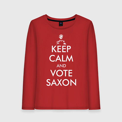 Женский лонгслив Keep Calm & Vote Saxon / Красный – фото 1