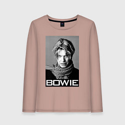 Лонгслив хлопковый женский Bowie Legend, цвет: пыльно-розовый