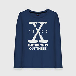 Лонгслив хлопковый женский X-Files: Truth is out there, цвет: тёмно-синий