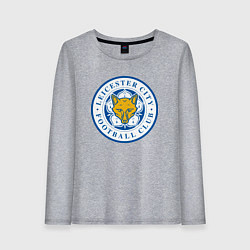 Лонгслив хлопковый женский Leicester City FC, цвет: меланж