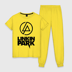 Пижама хлопковая женская Linkin Park, цвет: желтый
