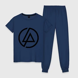 Пижама хлопковая женская Linkin Park: Sybmol, цвет: тёмно-синий