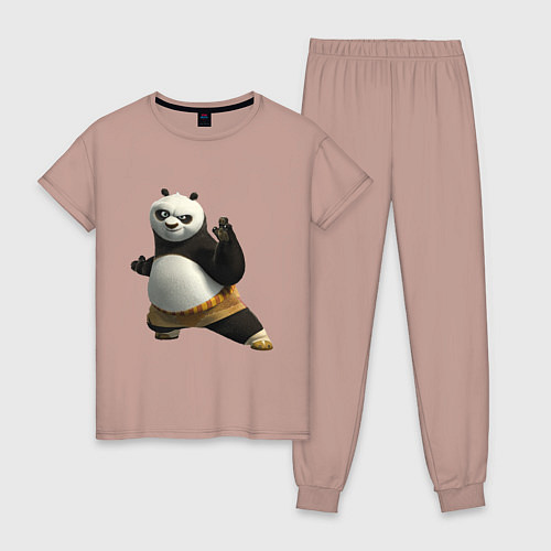 Женская пижама Кунг фу Панда / Пыльно-розовый – фото 1