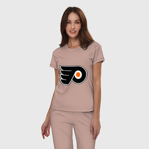 Женская пижама Philadelphia Flyers / Пыльно-розовый – фото 3