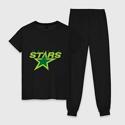 Пижама хлопковая женская Dallas Stars, цвет: черный