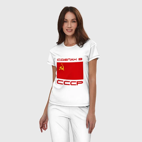 Женская пижама Сделан в СССР / Белый – фото 3