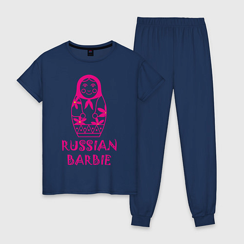 Женская пижама Русская Барби / Тёмно-синий – фото 1