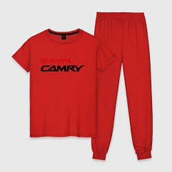 Пижама хлопковая женская Toyota Camry, цвет: красный