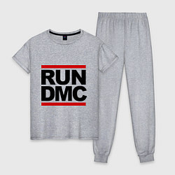 Пижама хлопковая женская Run DMC, цвет: меланж