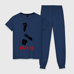 Пижама хлопковая женская Bruce Lee, цвет: тёмно-синий