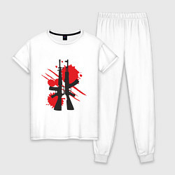Пижама хлопковая женская CS Weapon, цвет: белый