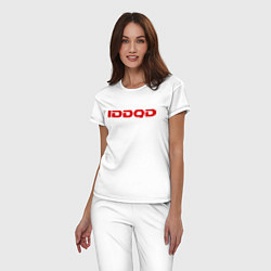 Пижама хлопковая женская IDDQD Doom, цвет: белый — фото 2