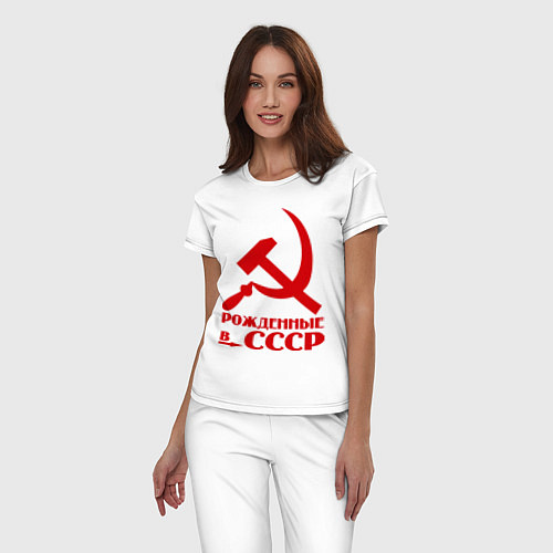 Женская пижама Рождённые в СССР / Белый – фото 3