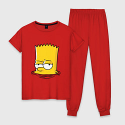 Пижама хлопковая женская Bart drowns, цвет: красный