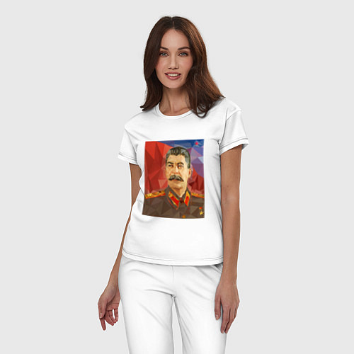 Женская пижама Сталин: полигоны / Белый – фото 3