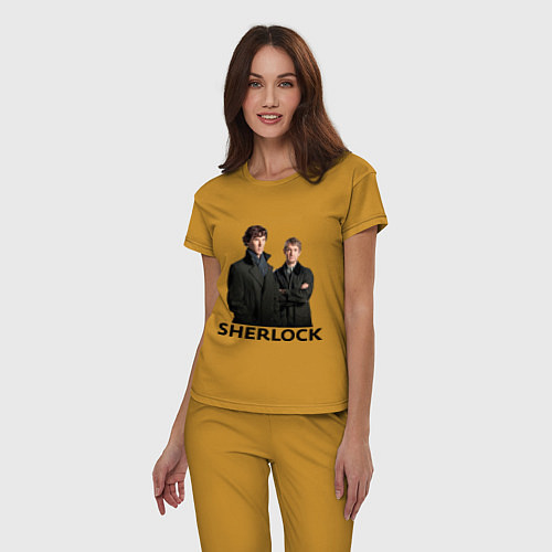 Женская пижама Sherlock / Горчичный – фото 3