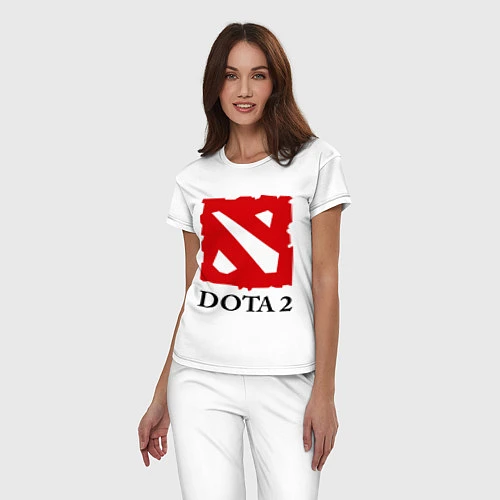 Женская пижама Dota 2: Logo / Белый – фото 3