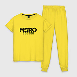 Пижама хлопковая женская Metro Exodus, цвет: желтый