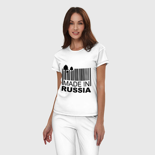 Женская пижама Made in Russia штрихкод / Белый – фото 3