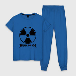 Пижама хлопковая женская Megadeth: Radioactive, цвет: синий