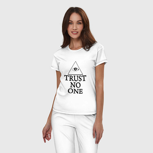 Женская пижама Trust no one / Белый – фото 3