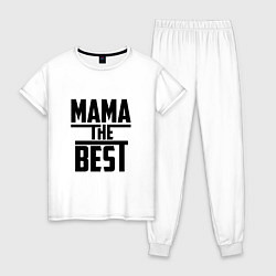 Пижама хлопковая женская Мама the best, цвет: белый