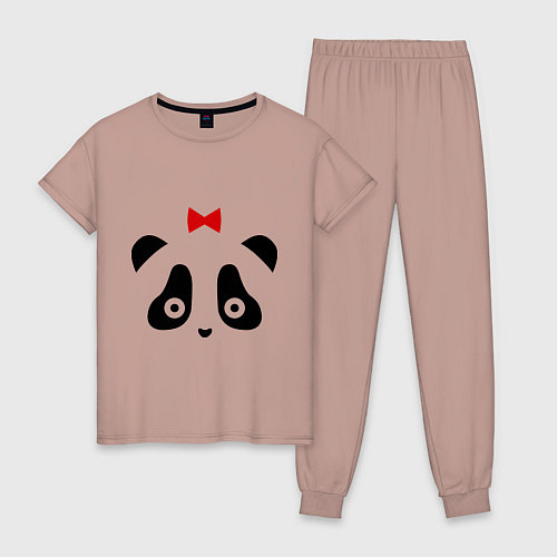 Женская пижама Панда (женская) / Пыльно-розовый – фото 1