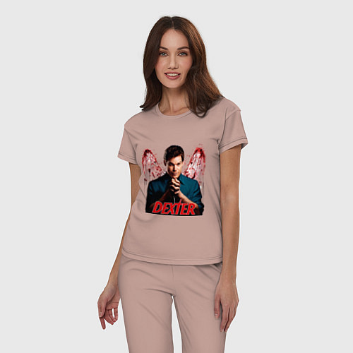 Женская пижама Dexter: Blooded wings / Пыльно-розовый – фото 3