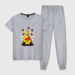 Пижама хлопковая женская Homer Relax, цвет: меланж
