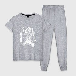 Пижама хлопковая женская Korn, цвет: меланж