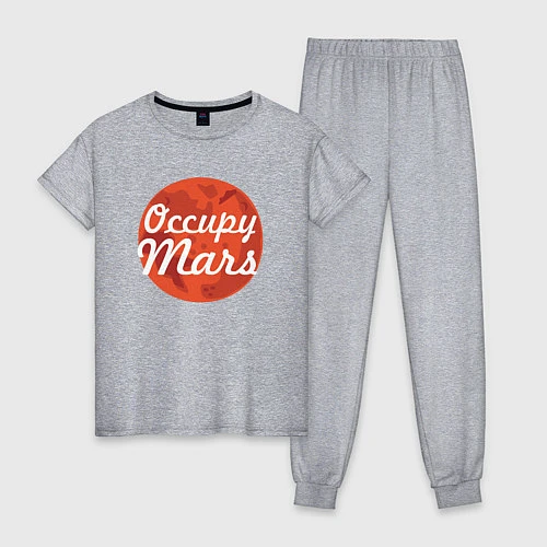 Женская пижама Elon Musk: Occupy Mars / Меланж – фото 1
