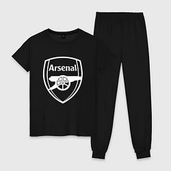 Пижама хлопковая женская FC Arsenal, цвет: черный