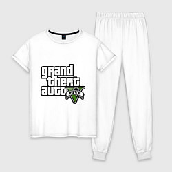 Пижама хлопковая женская GTA Five, цвет: белый